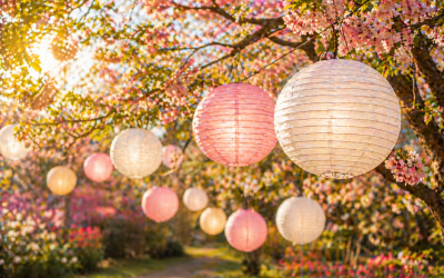 Spring Party Decorating Ideas with Paper Lanterns